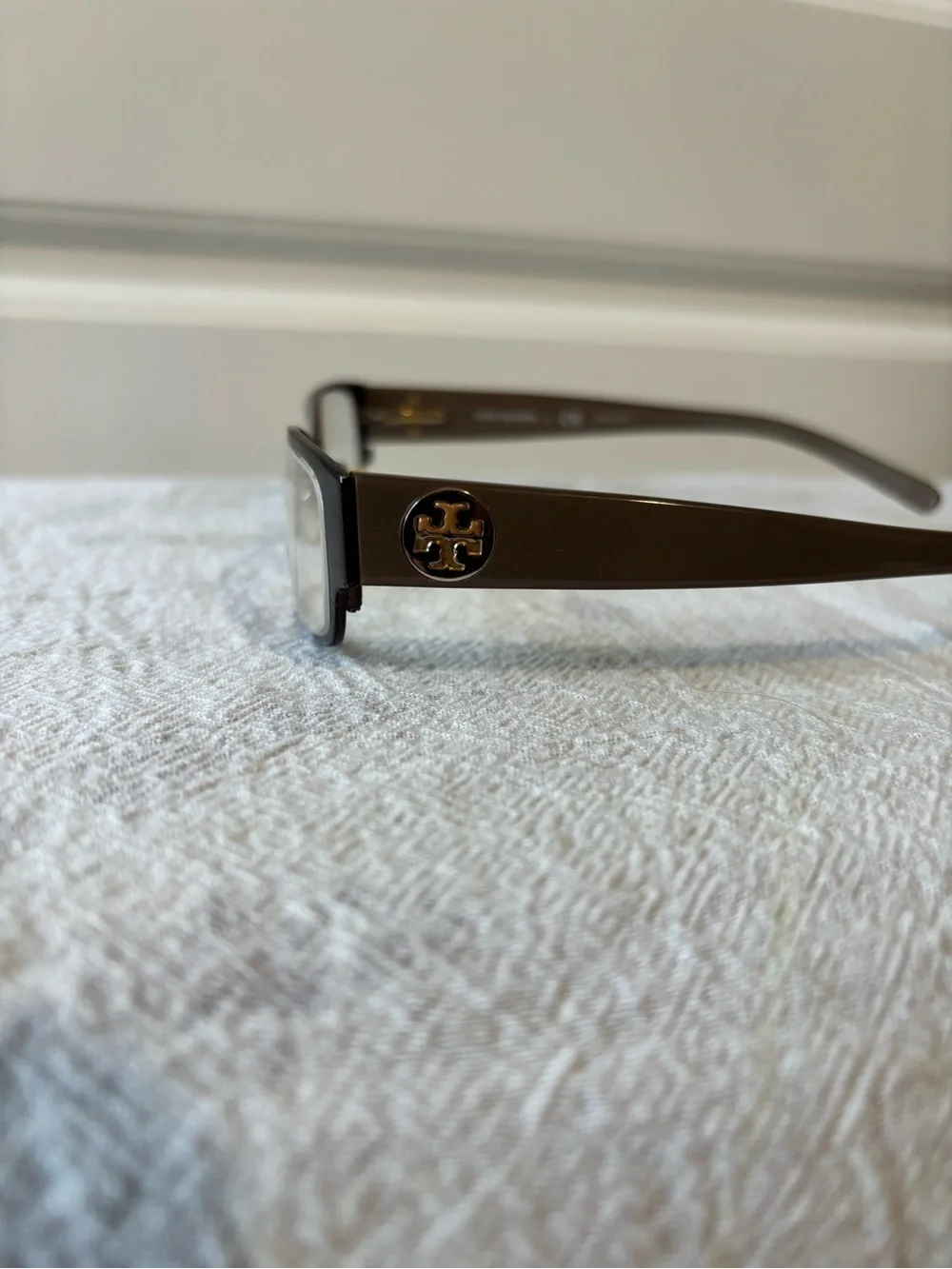 Tory Burch Vintage Brown Gradient Rectangular Optical Glasses